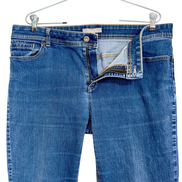 Chicos Crop Jeans 2.5 (14) 36x23 Mid Wash/Rise Stretch Denim Everyday Beach Y2k - Picture 4 of 13